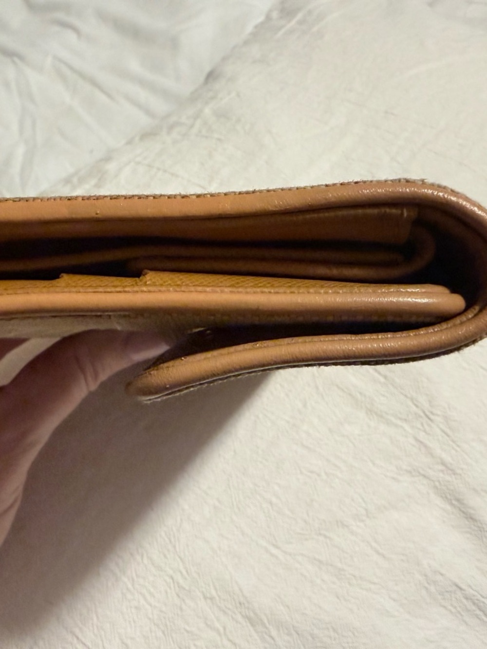 Louis Vuitton Tan Embossed Monogram Fold-Over Clutch - Picture 3 of 12